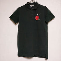 LACOSTE/PEANUTS SNOOPY スヌーピー コットン 36 半袖 ポロシャツ ブラック レディース ラコステ/ピーナッツ【中古】4-0708S∞