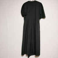 AKIRA NAKA Morgane wool dress ドローコード アシンメトリー ワンピース ブラック レディース アキラナカ【中古】3-1015S∞