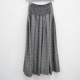 RhodolirioN 新品 Long Gathered Skirt 定価26400円 サイズ1 ロングスカート 22AW ブラック ホワイト レディース ロドリリオン【中古】3-1031T♪