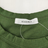 heavenly ロングスリーブ ワイドTシャツ 製品染め コットン 長袖Ｔシャツ カットソー ロンＴ グリーン レディース ヘブンリー【中古】4-0409M◎