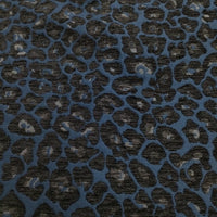 INDIVI レオパード ジャカードストレートスカート ヒョウ柄 36 タイト ロングスカート ブラック ネイビー インディヴィ【中古】3-1207T♪