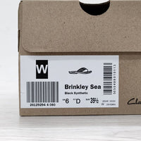 Clarks 新品 Brinkley Sea サイズUK6 サンダル ブラック ホワイト レディース クラークス【中古】4-0711S◎