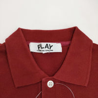 PLAY COMME des GARCONS AZ-T005 サイズS ワンポイント ポロシャツ AD2003 レッド レディース プレイコムデギャルソン【中古】4-0614S♪