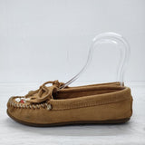 Minnetonka モカシン スエード ビーズ サイズ6 フラットシューズ シューズ・靴 ブラウン レディース ミネトンカ【中古】3-1109T◎