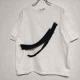 GROUND Y Tape 5.6oz cotton Jersey Original tape Big T-Shirt 半袖Ｔシャツ カットソー ホワイト レディース グラウンドワイ/YOHJI【中古】4-0701S∞