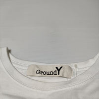 GROUND Y Tape 5.6oz cotton Jersey Original tape Big T-Shirt 半袖Ｔシャツ カットソー ホワイト レディース グラウンドワイ/YOHJI【中古】4-0701S∞