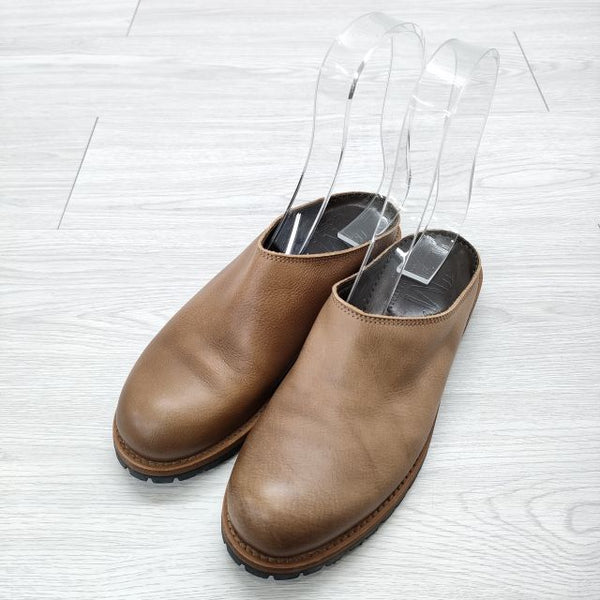 OHGA / レザーリボンサンダル / ベージュ Lサイズ M エム レザー スリッポンサンダル vibramソール サイズ36
