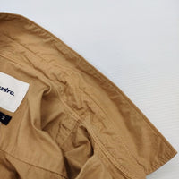 quadro stoffa di qualita サイズ2 ポケット付き 長袖シャツ キャメル レディース クオドロ【中古】4-0327M♪