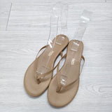 TKEES 新品 THONG SANDAL 定価9460円 サイズ38 フラット サンダル ベージュ レディース ティキーズ【中古】4-0704S◎