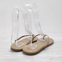 TKEES 新品 THONG SANDAL 定価9460円 サイズ38 フラット サンダル ベージュ レディース ティキーズ【中古】4-0704S◎