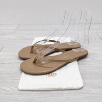 TKEES 新品 THONG SANDAL 定価9460円 サイズ38 フラット サンダル ベージュ レディース ティキーズ【中古】4-0704S◎