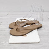 TKEES 新品 THONG SANDAL 定価9460円 サイズ38 フラット サンダル ベージュ レディース ティキーズ【中古】4-0704S◎