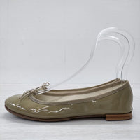 repetto エナメルフラットパンプス サイズ37 1/2 パンプス ベージュ レディース レペット【中古】4-0616M◎