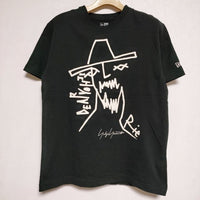 Yohji Yamamoto POUR HOMME/NEW ERA プリント  半袖Ｔシャツ カットソー ブラック メンズ ヨウジヤマモトプールオム/ニューエラ【中古】4-0619S∞