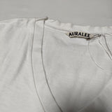 AURALEE 新品 AL5STS002-SST Vネック サイズ3 半袖Ｔシャツ カットソー ホワイト レディース オーラリー【中古】4-0605S∞