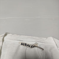 AURALEE Vネック サイズ5 AL5STS002-SST 半袖Ｔシャツ カットソー ホワイト メンズ オーラリー【中古】4-0619S∞