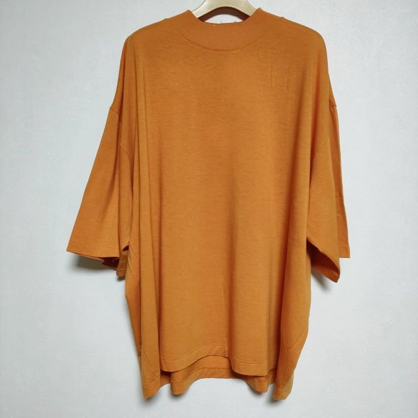 AURALEE 新品 SUPER SOFT WOOL JERSEY MOCK-NECK TEE 5 モックネック 半袖Ｔシャツ カットソー オレンジ メンズ オーラリー【中古】4-0619S∞