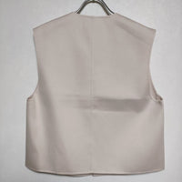 AURALEE 新品 A22SV03CW SPRINGY COTTON DOUBLE CLOTH HAND SEWN VEST 0 定価59400円 ベスト ピンク レディース オーラリー【中古】3-1106M∞