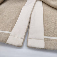 Danton WOOL MOSSER フード付きロングコート D－8457 WOM レザーボタン サイズ36 コート アイボリー レディース ダントン【中古】3-1118A♪