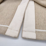Danton WOOL MOSSER フード付きロングコート D－8457 WOM レザーボタン サイズ36 コート アイボリー レディース ダントン【中古】3-1118A♪