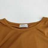 Sally Scott 新品 定価15400円 サイズM ノースリーブ リボンギャザー Ｔシャツ カットソー ブラウン レディース サリースコット【中古】4-0704S♪