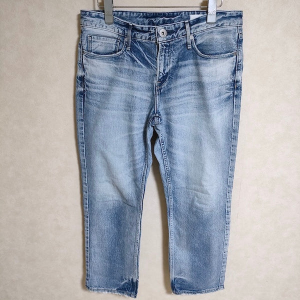 upper hights THE HIS コットンボーイフレンドクロップドデニムパンツ デニムパンツ ライトブルー レディース アッパーハイツ【中古】3-1121G△