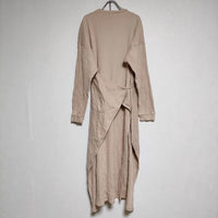 baserange Shaw Long Sleeve Kaftan リブラップ ワンピース ピンクベージュ レディース ベースレンジ【中古】4-0303M∞