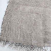 Faliero Sarti フリンジ マフラー ひざ掛け ストール グレージュ レディース ファリエロサルティ【中古】3-1111T◎