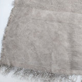 Faliero Sarti フリンジ マフラー ひざ掛け ストール グレージュ レディース ファリエロサルティ【中古】3-1111T◎