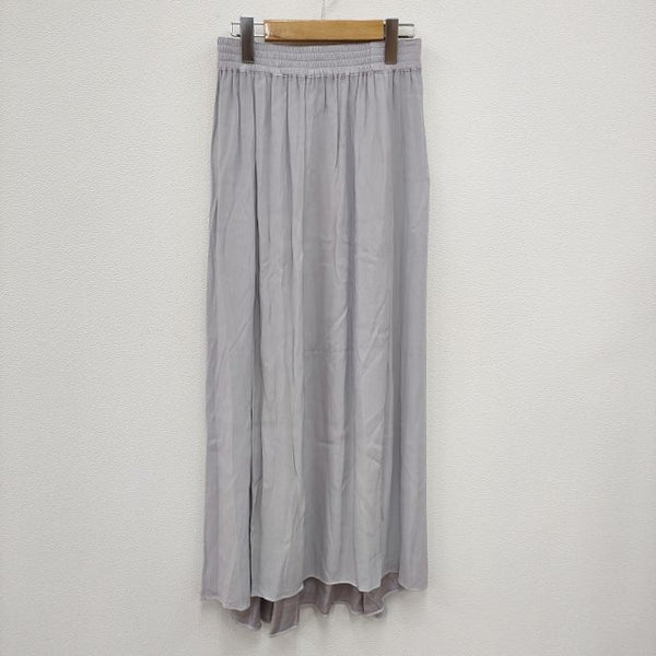 COCUCA バックサテンマキシスカート 定価31900円 アバハウス ライトグレー系 レディース コキュカ【中古】4-0313M☆