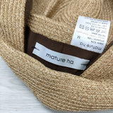 mature ha BOXED HAT 8cm brim ボックスハット 帽子 サイズM ハット ベージュ レディース マチュアーハ【中古】4-0610M◎