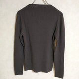 Calvin Klein ウール リブニット Vネック ニット ブラウン レディース カルバンクライン【中古】3-1121T△