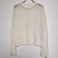 ROKU 6 BEAUTY&YOUTH SUKE STRIPE CREW NECK PULLOVER 定価14300円 ニット アイボリー レディース ロクビューティアンドユース【中古】4-0407M∞