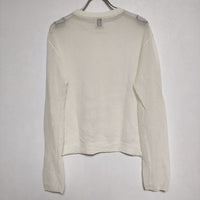 ROKU 6 BEAUTY&YOUTH SUKE STRIPE CREW NECK PULLOVER 定価14300円 ニット アイボリー レディース ロクビューティアンドユース【中古】4-0407M∞