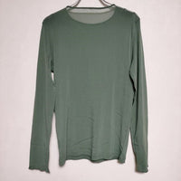 ROKU 6 BEAUTY&YOUTH NYLON TULLE PULLOVER 定価11000円 シアー 長袖Ｔシャツ カットソー ロンＴ グリーン レディース ロクビューティアンドユース【中古】4-0407M∞