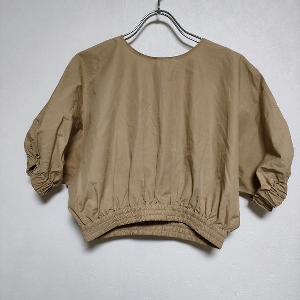 BEAUTY&YOUTH UNITED ARROWS ショートギャザープルオーバー ブラウス シャツ ベージュ レディース ビューティアンドユース【中古】4-0611S∞