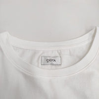 CIOTA 新品 CTL-8A スビン吊り天竺ノースリーブシャツワンピ 定価18000円 サイズ2 ワンピース ホワイト レディース シオタ【中古】4-0423S♪