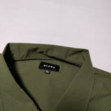 BEAMS 新品 XL ポリエステル オーバーサイズ 半袖シャツ オリーブ カーキ メンズ ビームス【中古】4-0601S∞