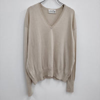 martinique シルクカシミヤニット Vネック セーター l'heritage martinique ベージュ レディース マルティニーク【中古】3-1227T☆