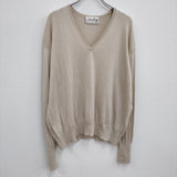martinique シルクカシミヤニット Vネック セーター l'heritage martinique ベージュ レディース マルティニーク【中古】3-1227T☆