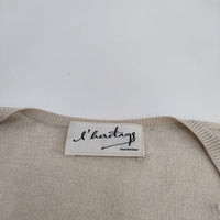 martinique シルクカシミヤニット Vネック セーター l'heritage martinique ベージュ レディース マルティニーク【中古】3-1227T☆