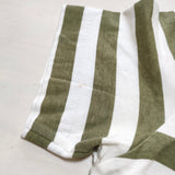 MHL. ロゴ ボーダー 578-168176 サイズ2 半袖Ｔシャツ カットソー ホワイト カーキ レディース エムエイチエル【中古】4-0513S△