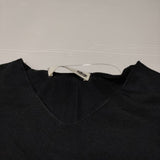 evam eva E191K019 コットン high gauge cotton V neck PO 定価17500円 ニット ブラック レディース エヴァムエヴァ【中古】4-0407M∞