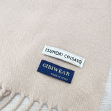 TSUMORI CHISATO GIBI WEAR イタリア製 猫 ストール 大判 フリンジ マフラー ピンク レディース ツモリチサト【中古】3-1214T◎