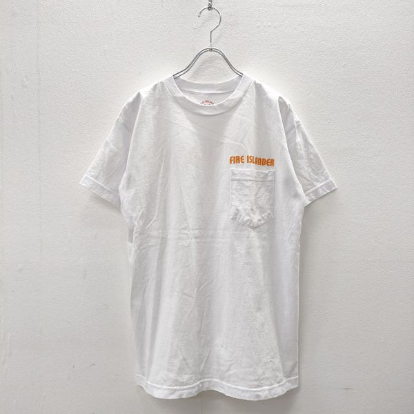 OLD SOLDIER FIRE ISLAND TEE 定価9680円 アメリカ製 サイズM Ｔシャツ カットソー ホワイト レディース オールドソルジャー【中古】4-0612S☆