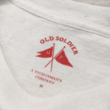 OLD SOLDIER FIRE ISLAND TEE 定価9680円 アメリカ製 サイズM Ｔシャツ カットソー ホワイト レディース オールドソルジャー【中古】4-0612S☆