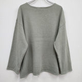 GALERIE VIE フラッフィーコットンジャージー ボートネックプルオーバー 定価23100円 ニット 22AW グリーン ギャルリーヴィー【中古】4-0310M♪