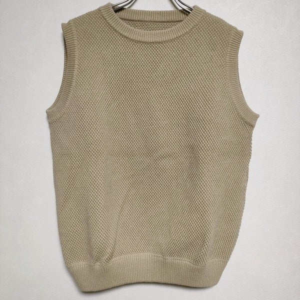 crepuscule MOSS STITCH VEST 1901-007W ニットベスト ニット ベージュ レディース クレプスキュール【中古】3-1221M∞