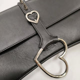 GUCCI ABRA VAULT限定 スタッズハンドバッグ HEART BAG ハンドバッグ ブラック レディース グッチ【中古】4-0221G◎