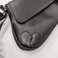 GUCCI ABRA VAULT限定 スタッズハンドバッグ HEART BAG ハンドバッグ ブラック レディース グッチ【中古】4-0221G◎